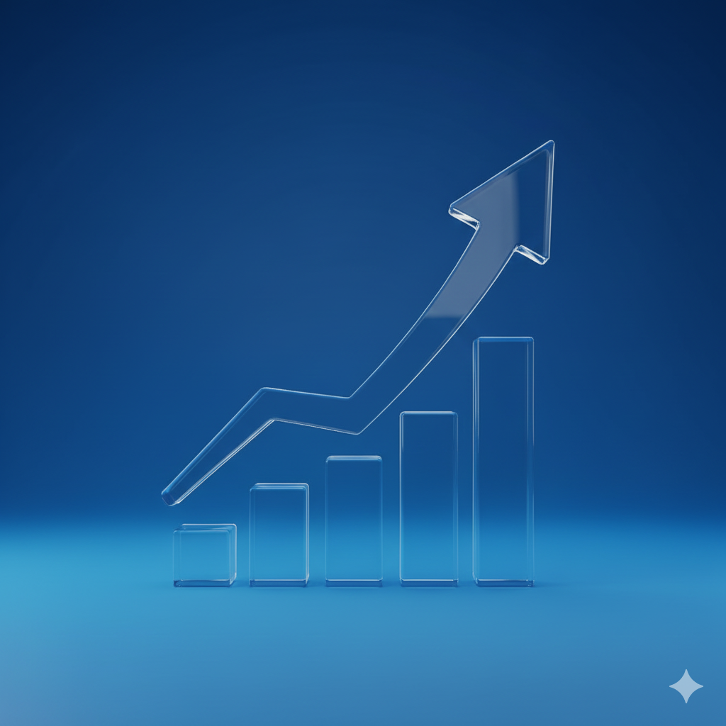 Icono de gráfico de crecimiento